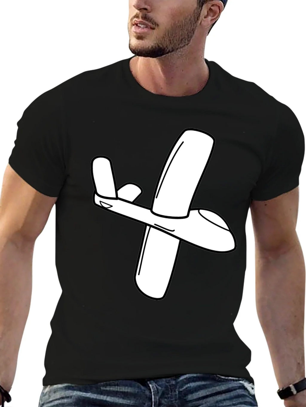 Airplane Graphic Tee - Classic Black T-Shirt product image 5