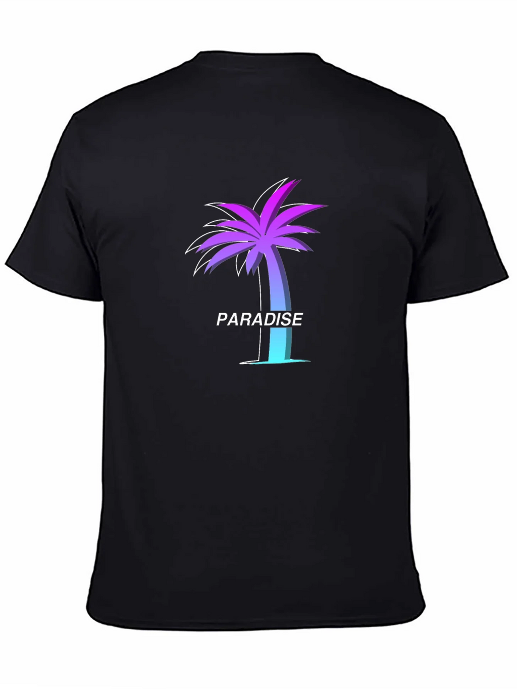 Paradise Palm Tree Graphic Tee - Soft Black T-Shirt product image 3