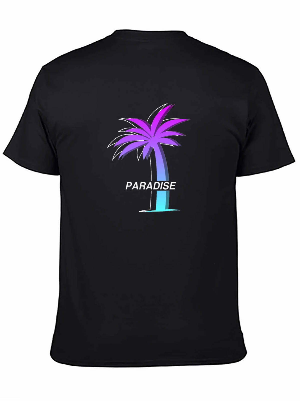 Paradise Palm Tree Graphic Tee - Soft Black T-Shirt product image 3