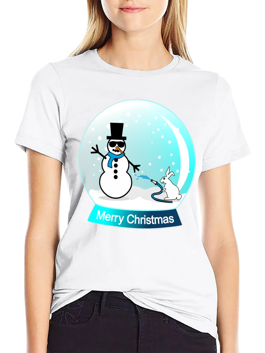 Funny Christmas Snow Globe Graphic T-Shirt product image 8