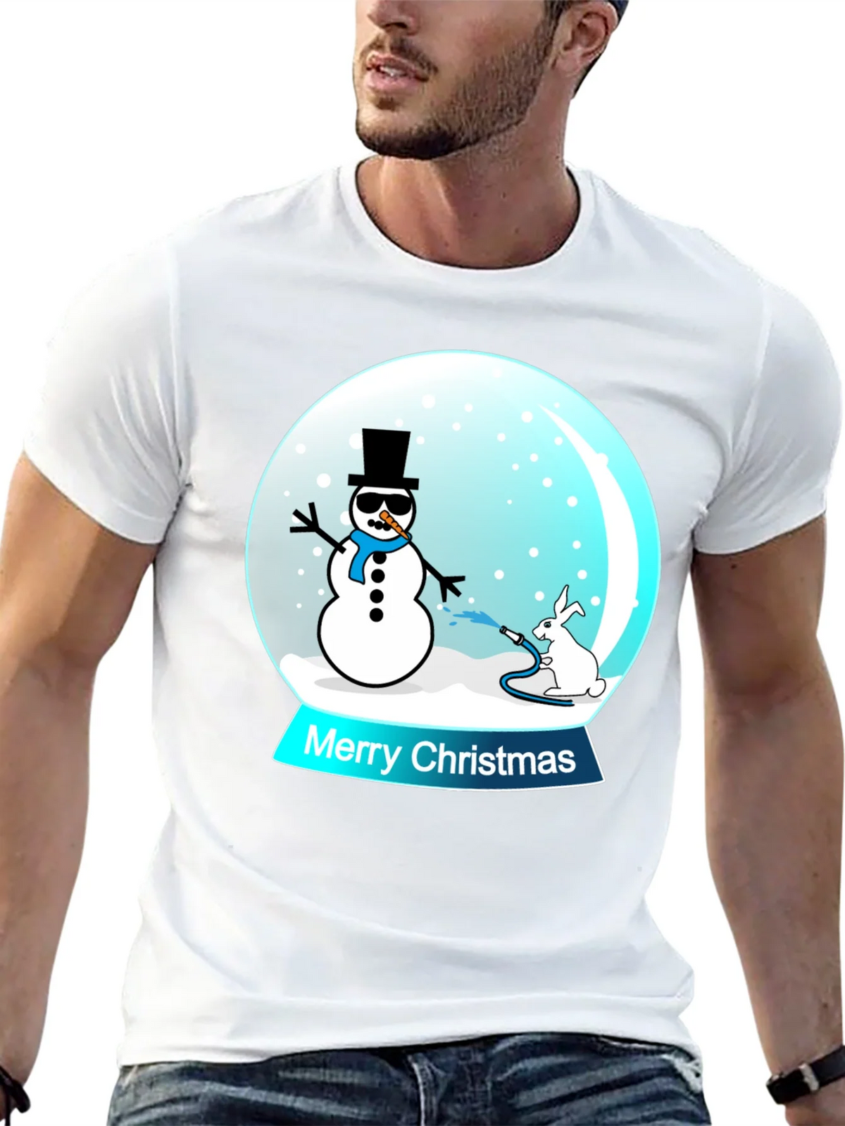 Funny Christmas Snow Globe Graphic T-Shirt product image 12