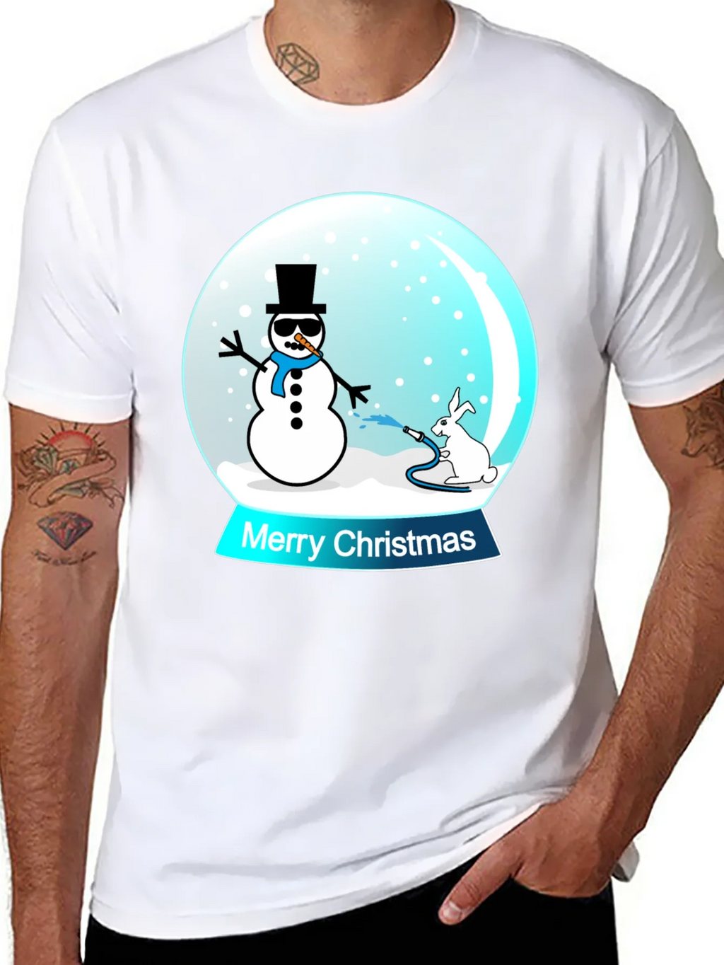 Funny Christmas Snow Globe Graphic T-Shirt product image 7
