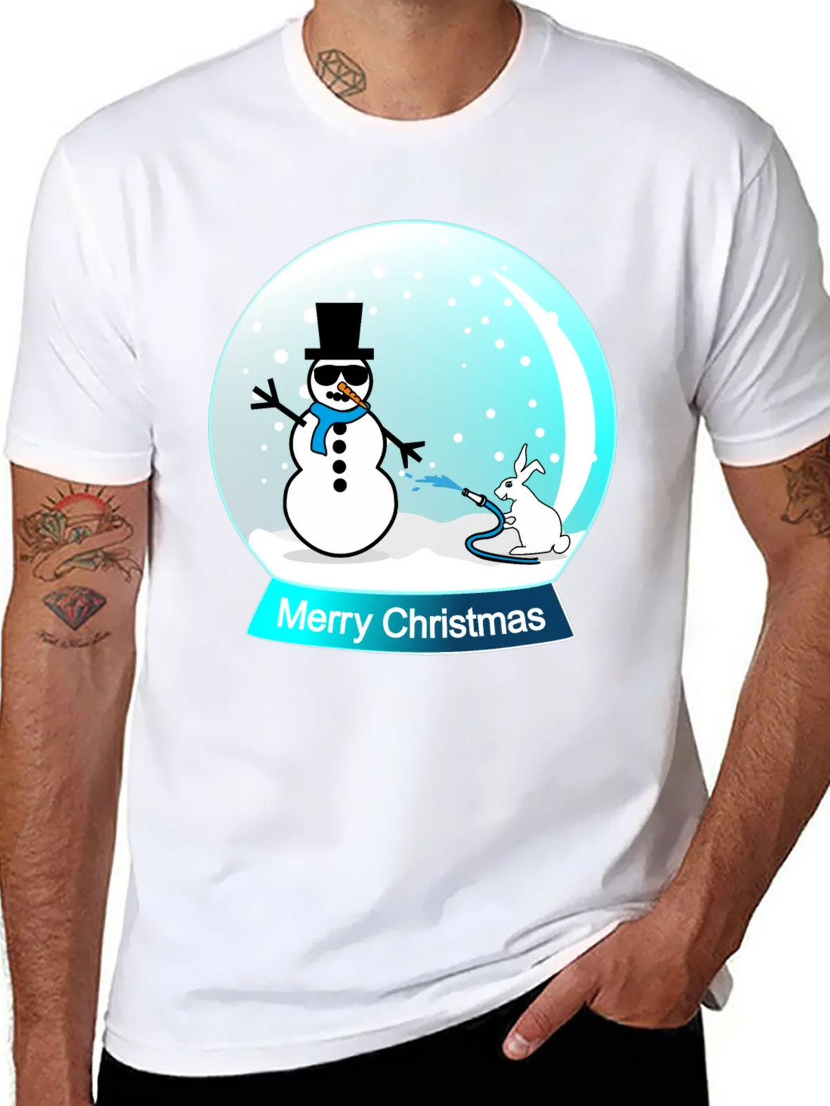 Funny Christmas Snow Globe Graphic T-Shirt product image 7