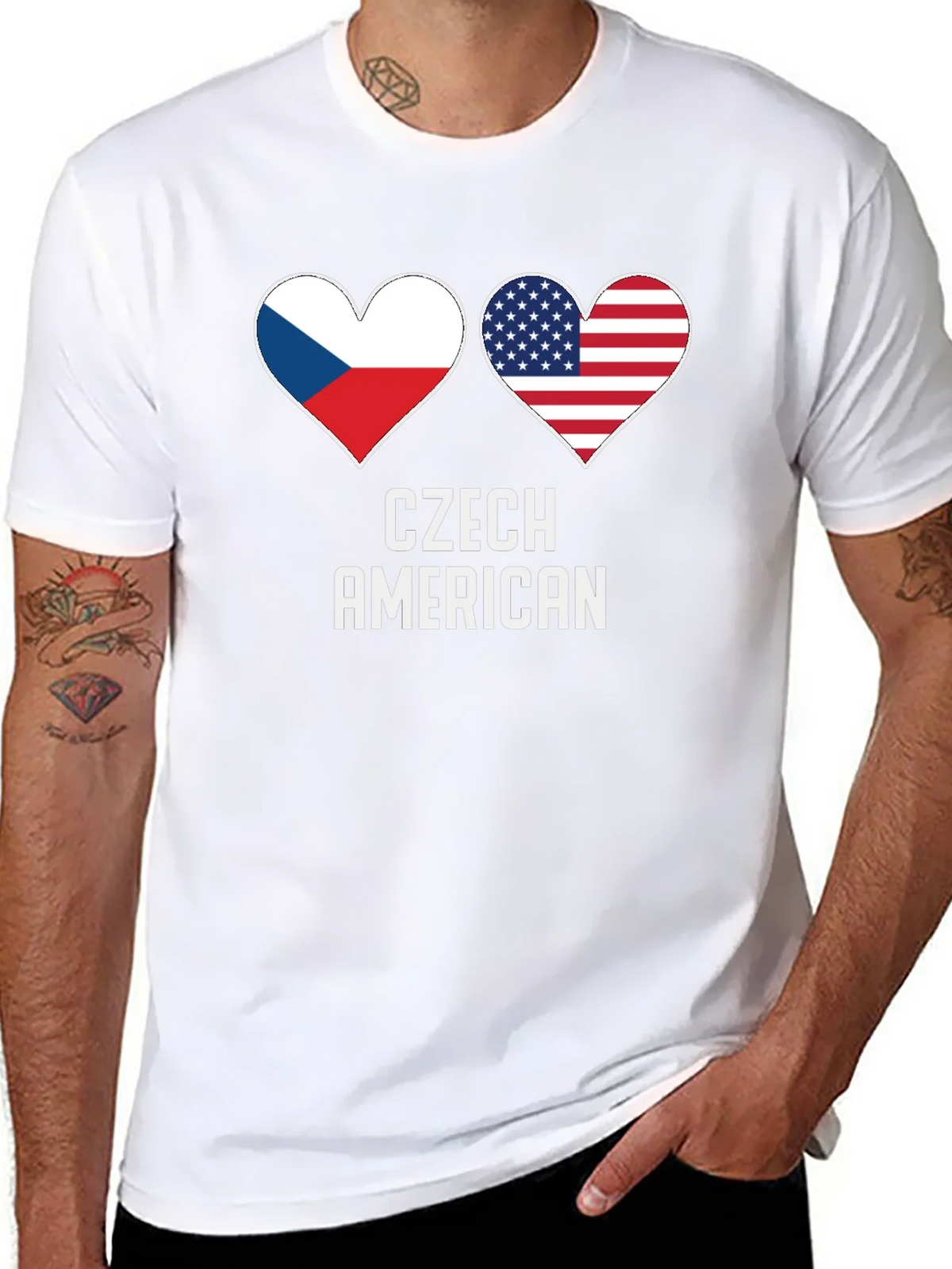 Czech American Pride T-Shirt product image 7