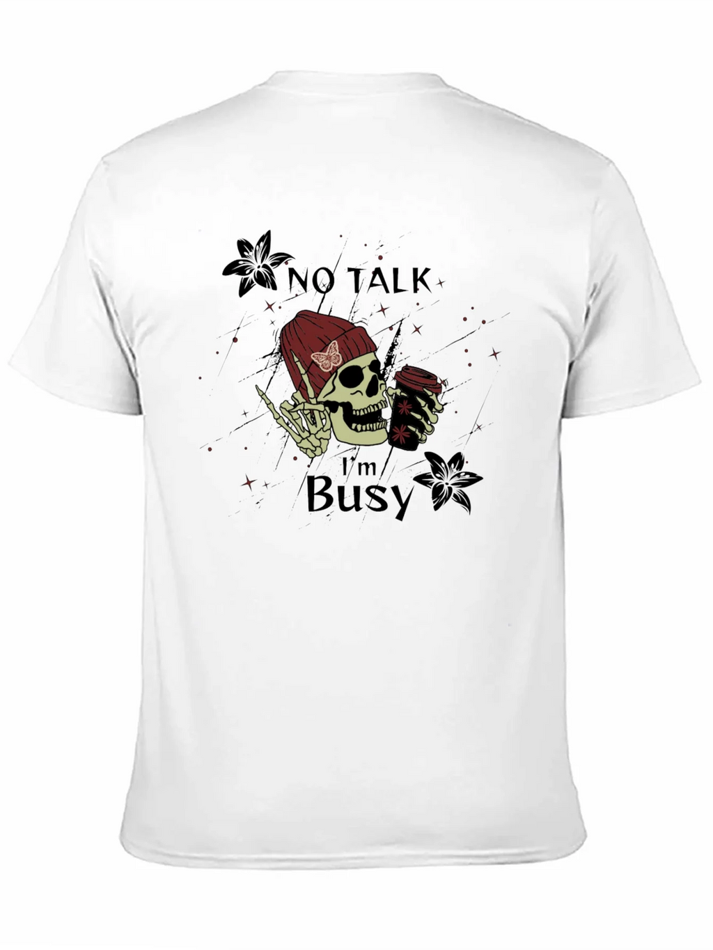 No Talk Im Busy Skull Graphic Tee product image 10