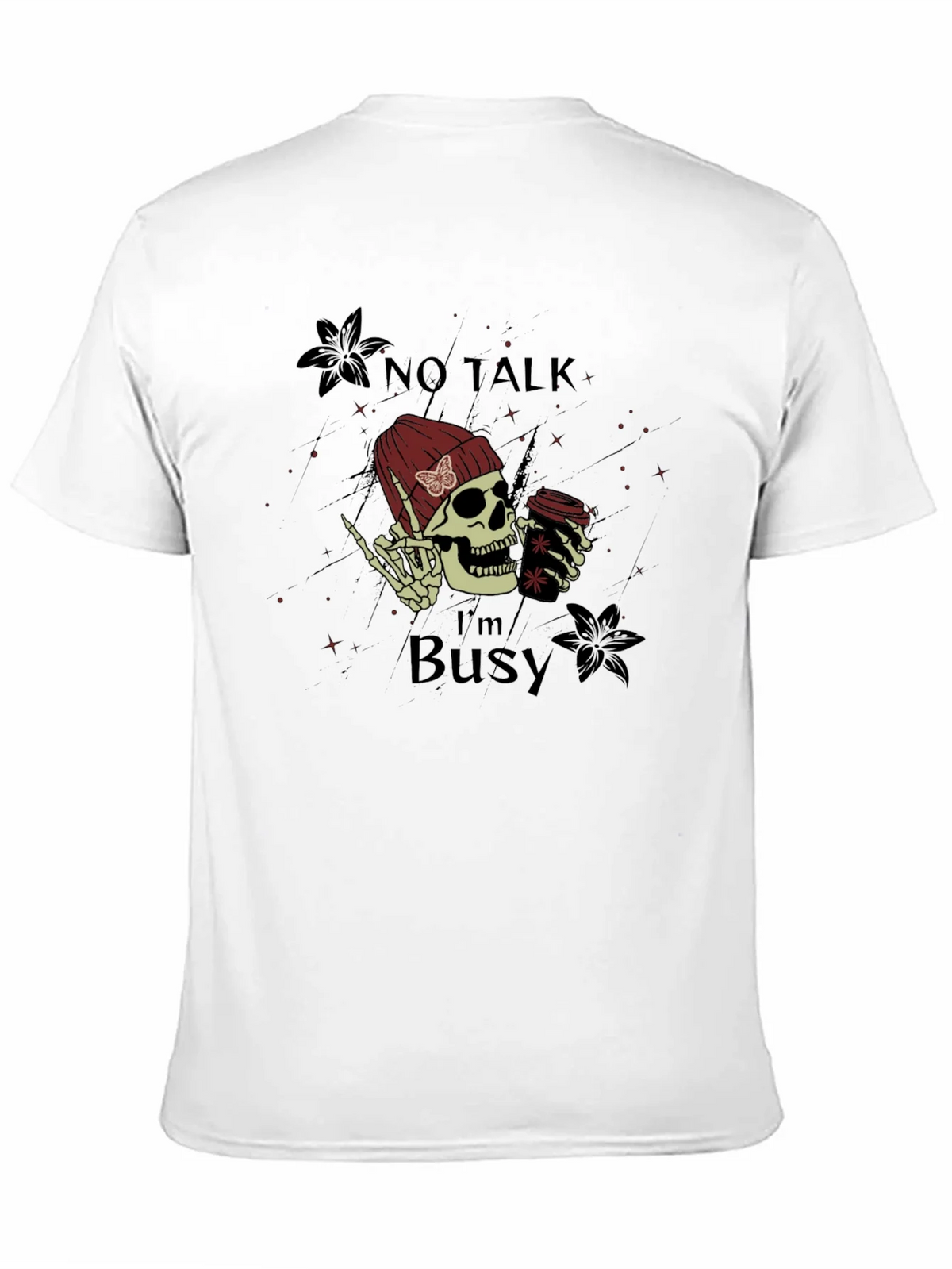 No Talk Im Busy Skull Graphic Tee product image 10