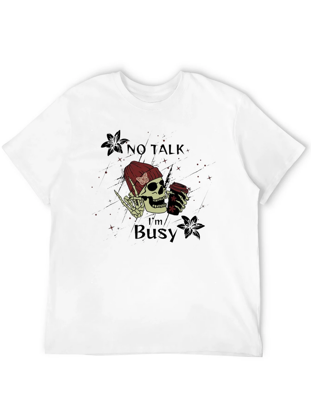 No Talk Im Busy Skull Graphic Tee product image 11