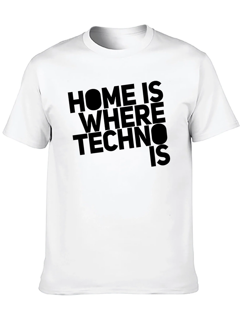 Home is Where Techno Is Black T-Shirt product image 9