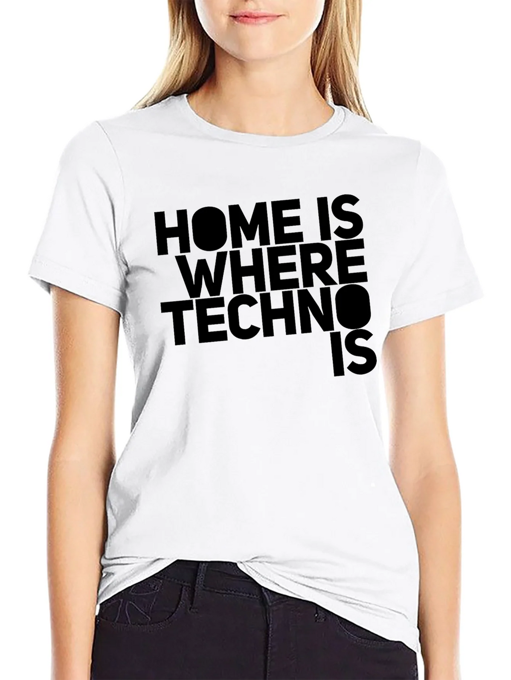 Home is Where Techno Is Black T-Shirt product image 8