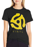Vinyl Record Adapter T-Shirt - Classic Music Tee product image 1