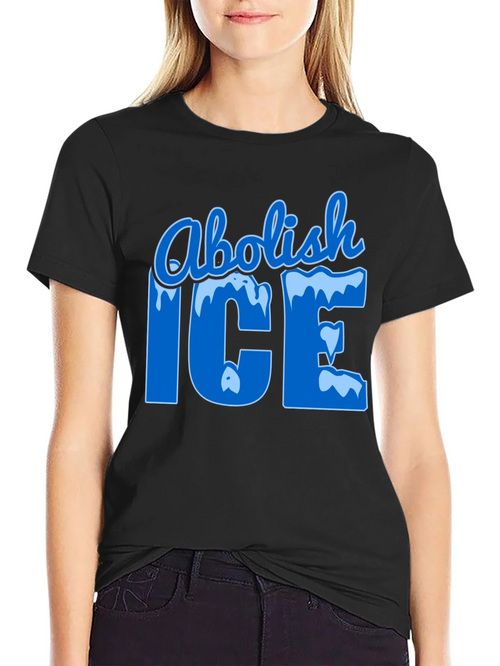Abolish ICE Black Graphic T-Shirt product image 2