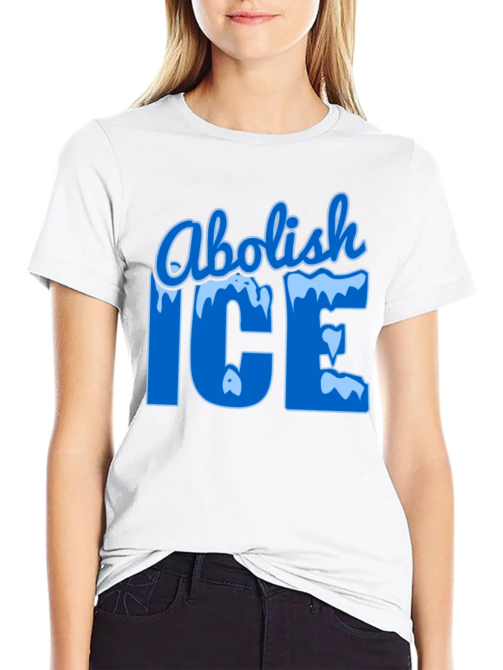 Abolish ICE Black Graphic T-Shirt product image 8