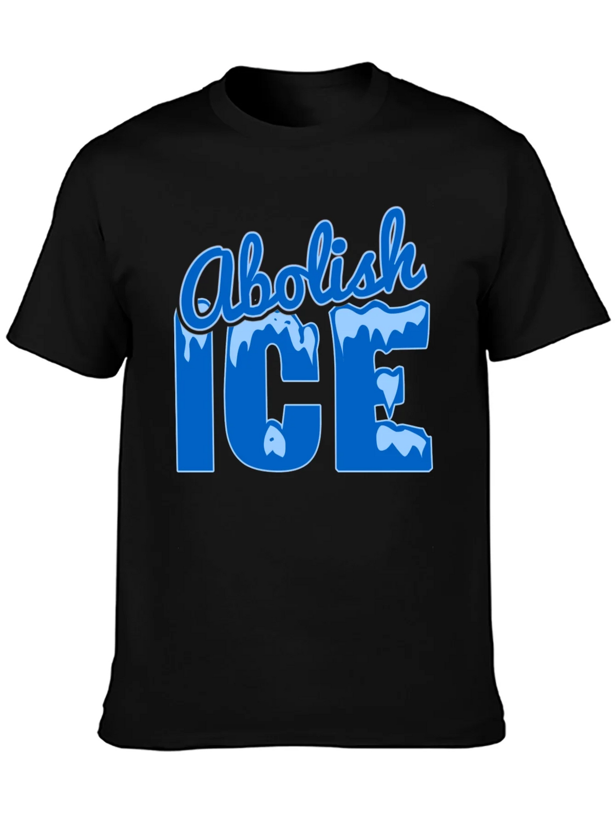 Abolish ICE Black Graphic T-Shirt product image 3