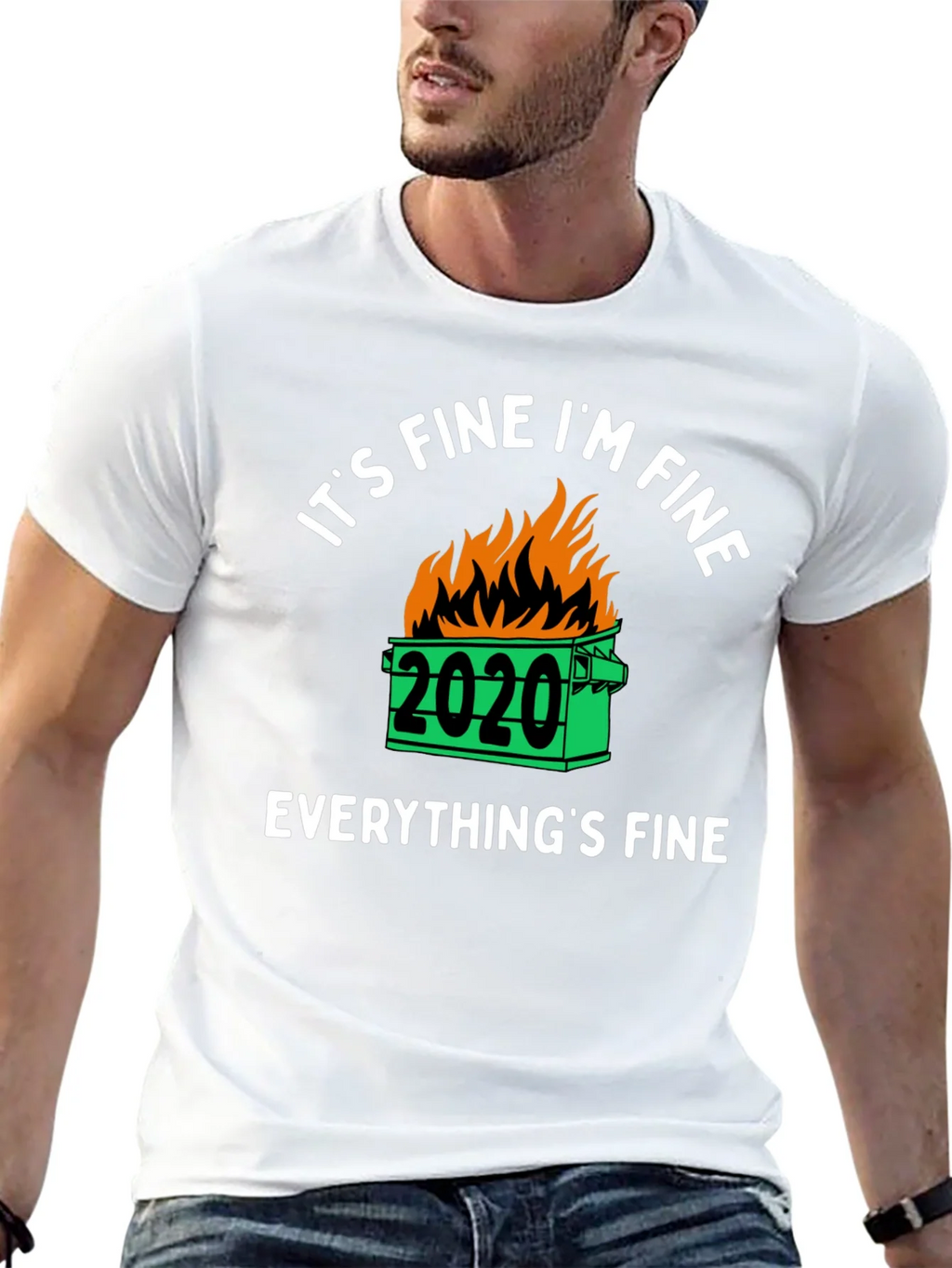 Its Fine Im 2020 Dumpster Fire Graphic T-Shirt product image 12