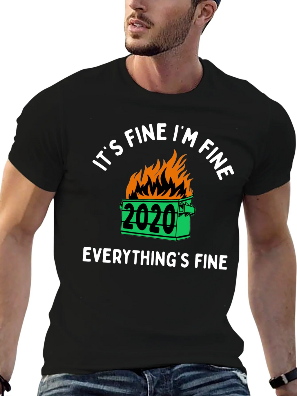 Its Fine Im 2020 Dumpster Fire Graphic T-Shirt product image 6