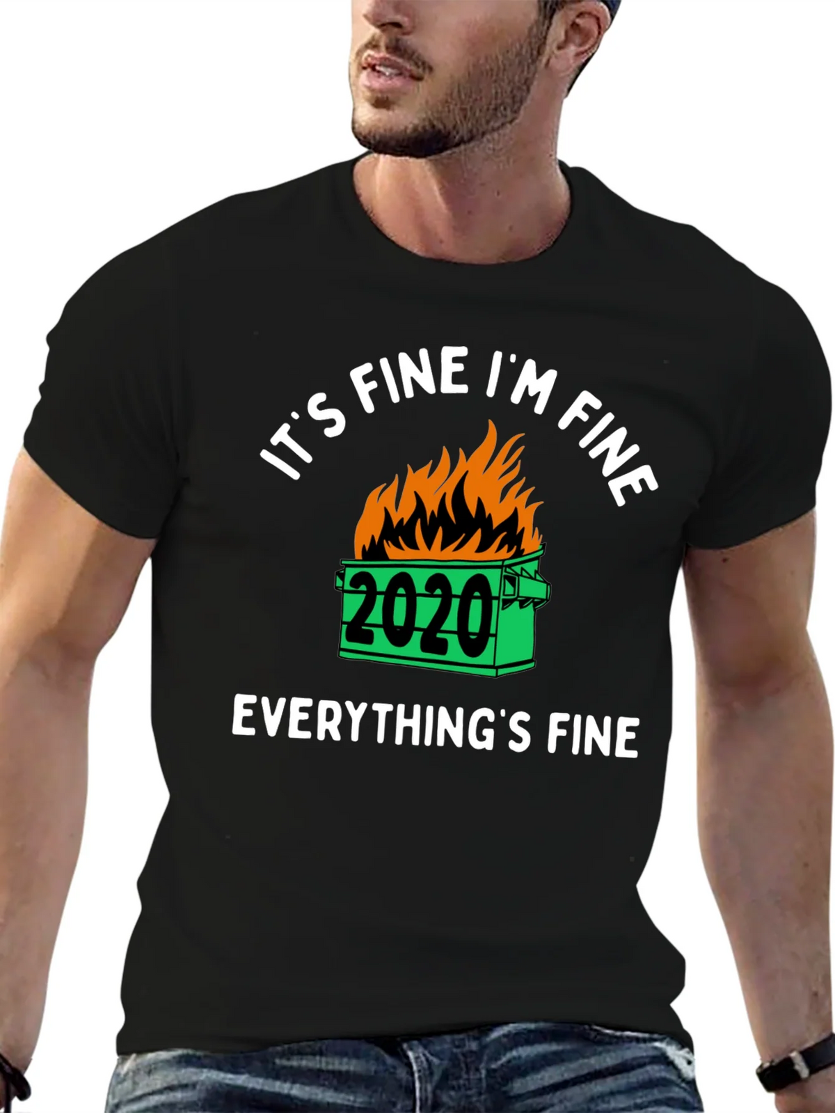 Its Fine Im 2020 Dumpster Fire Graphic T-Shirt product image 6