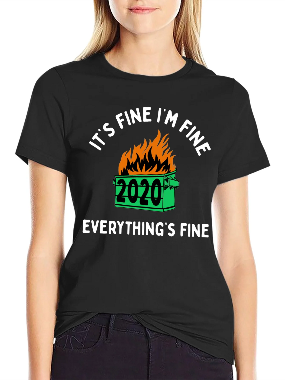 Its Fine Im 2020 Dumpster Fire Graphic T-Shirt product image 2