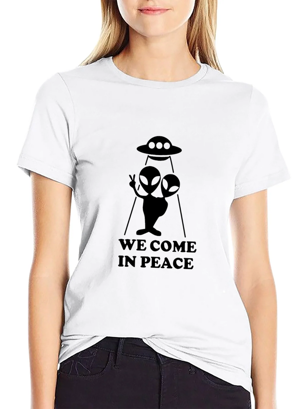 We Come In Peace Alien Graphic T-Shirt product image 7