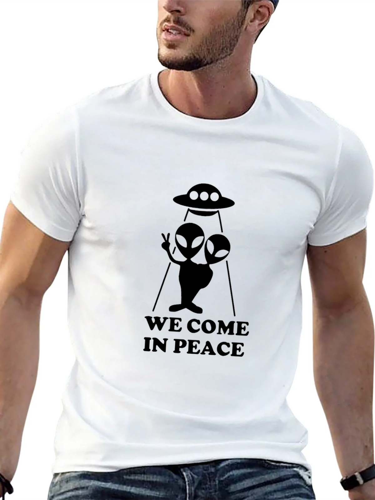 We Come In Peace Alien Graphic T-Shirt product image 10