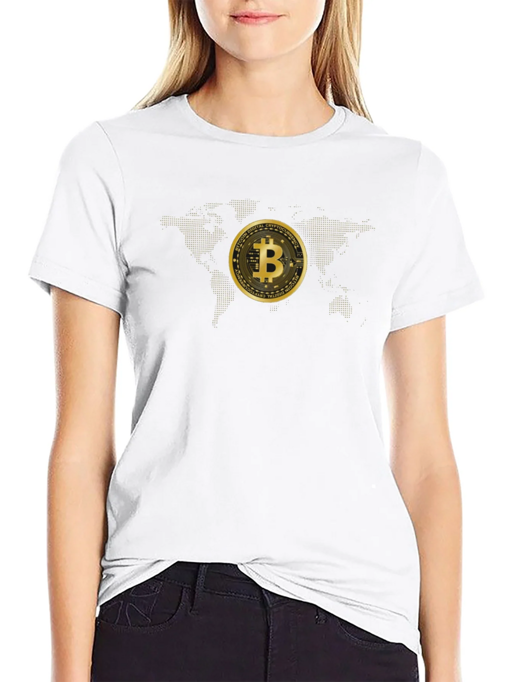 Bitcoin World Map Graphic Tee - Black product image 8