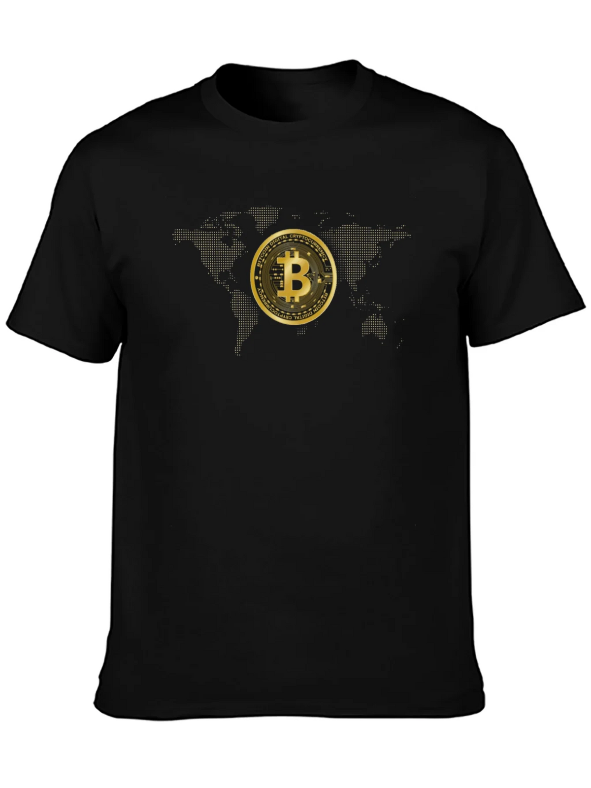 Bitcoin World Map Graphic Tee - Black product image 3