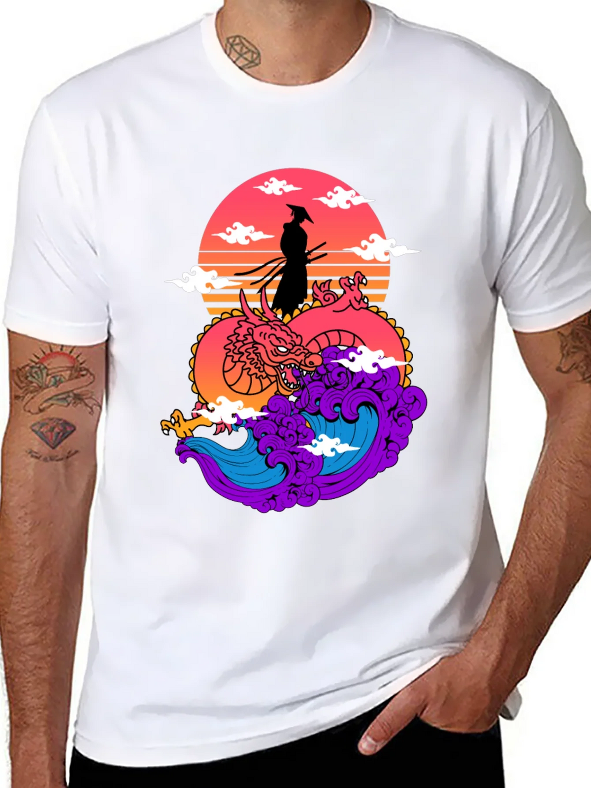 Samurai Dragon Graphic Tee product image 7