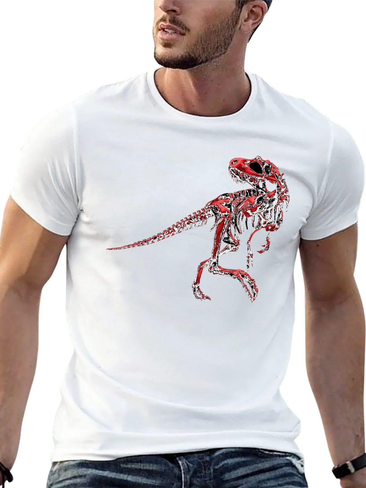 Dinosaur Skeleton Graphic Tee - Black product image 12