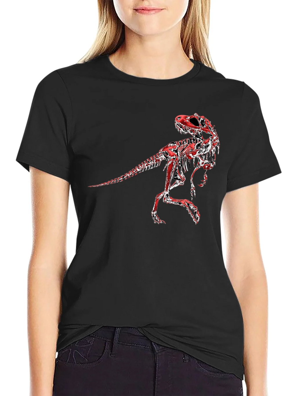 Dinosaur Skeleton Graphic Tee - Black product image 2