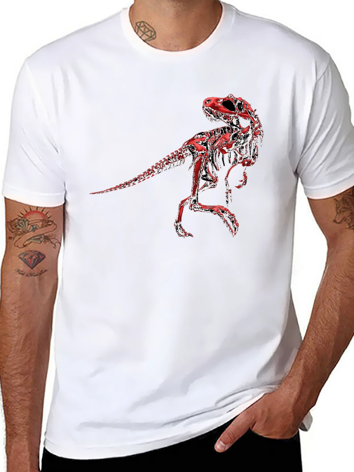 Dinosaur Skeleton Graphic Tee - Black product image 7