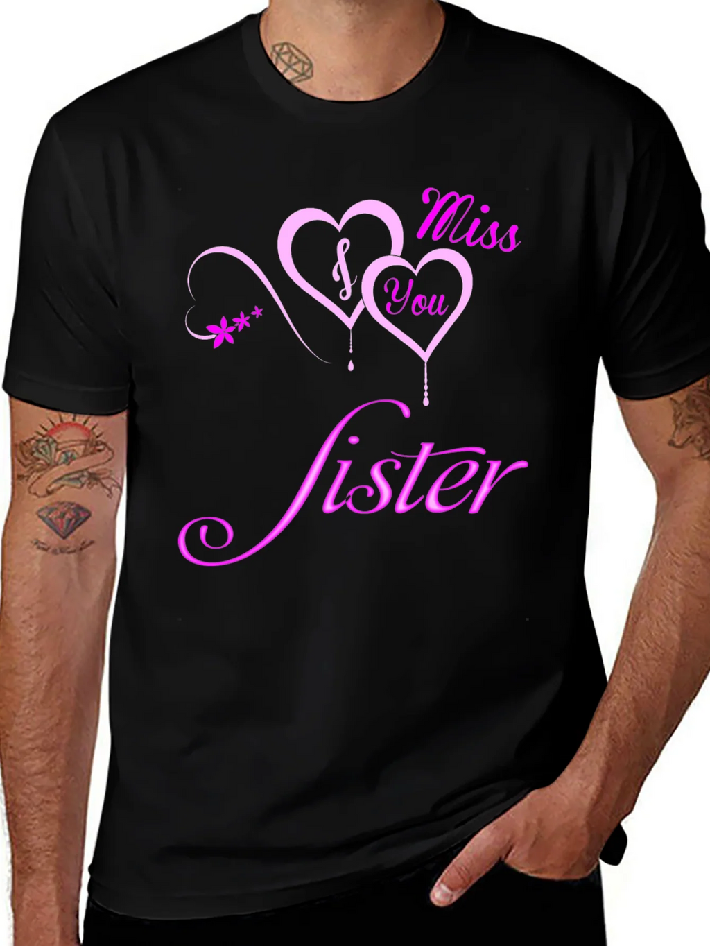 Miss You Sister Graphic Tee - Soft Cotton Blend product image 1