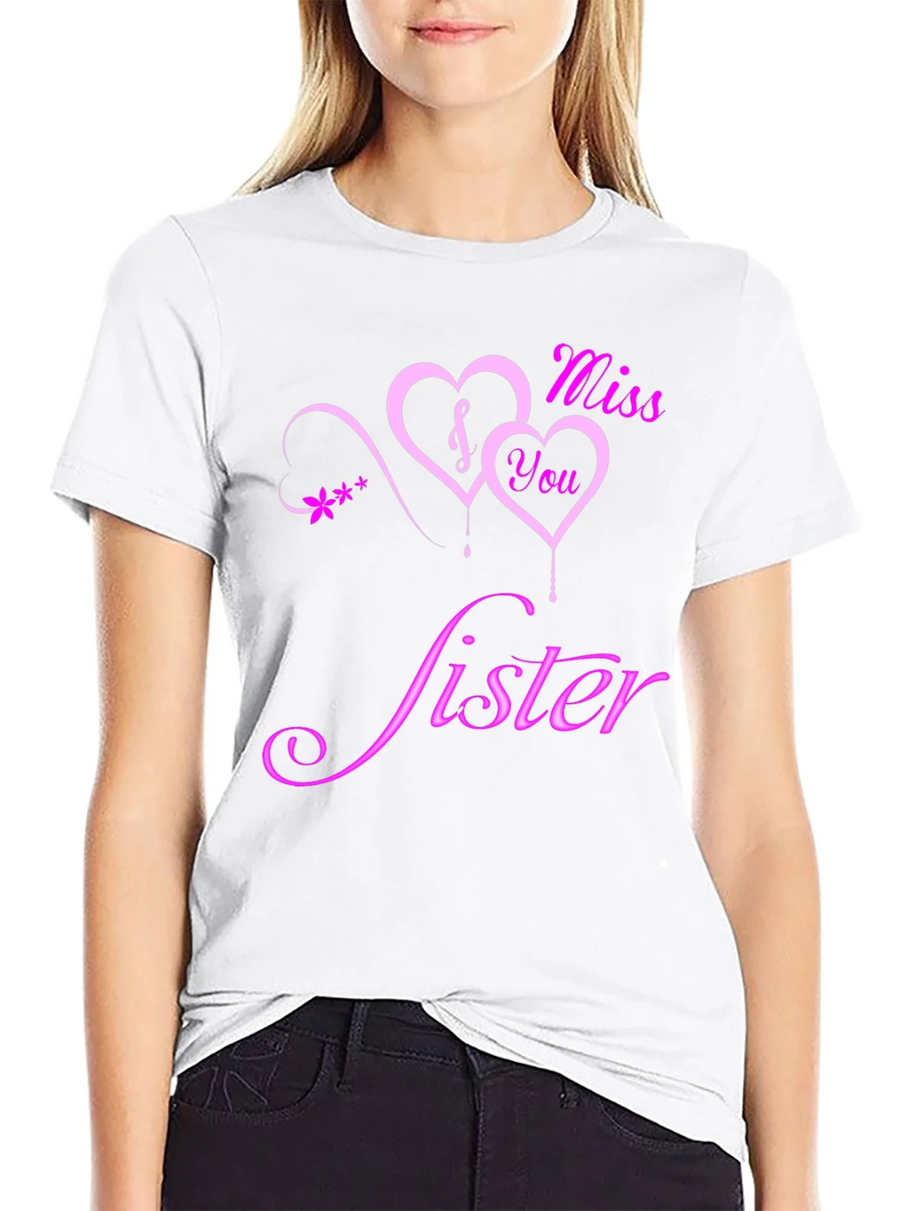 Miss You Sister Graphic Tee - Soft Cotton Blend product image 8