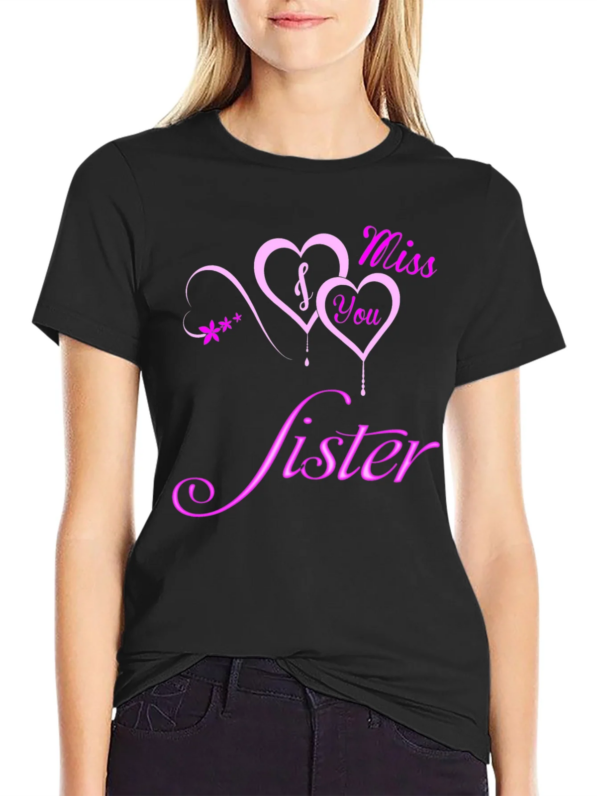 Miss You Sister Graphic Tee - Soft Cotton Blend product image 2