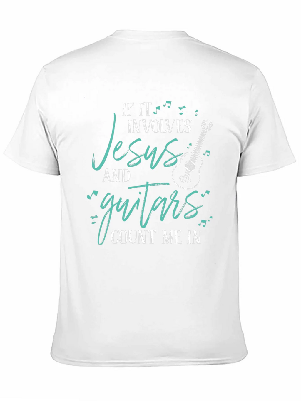 Jesus and Guitars Graphic Tee | Black Crew Neck T-Shirt product image 10