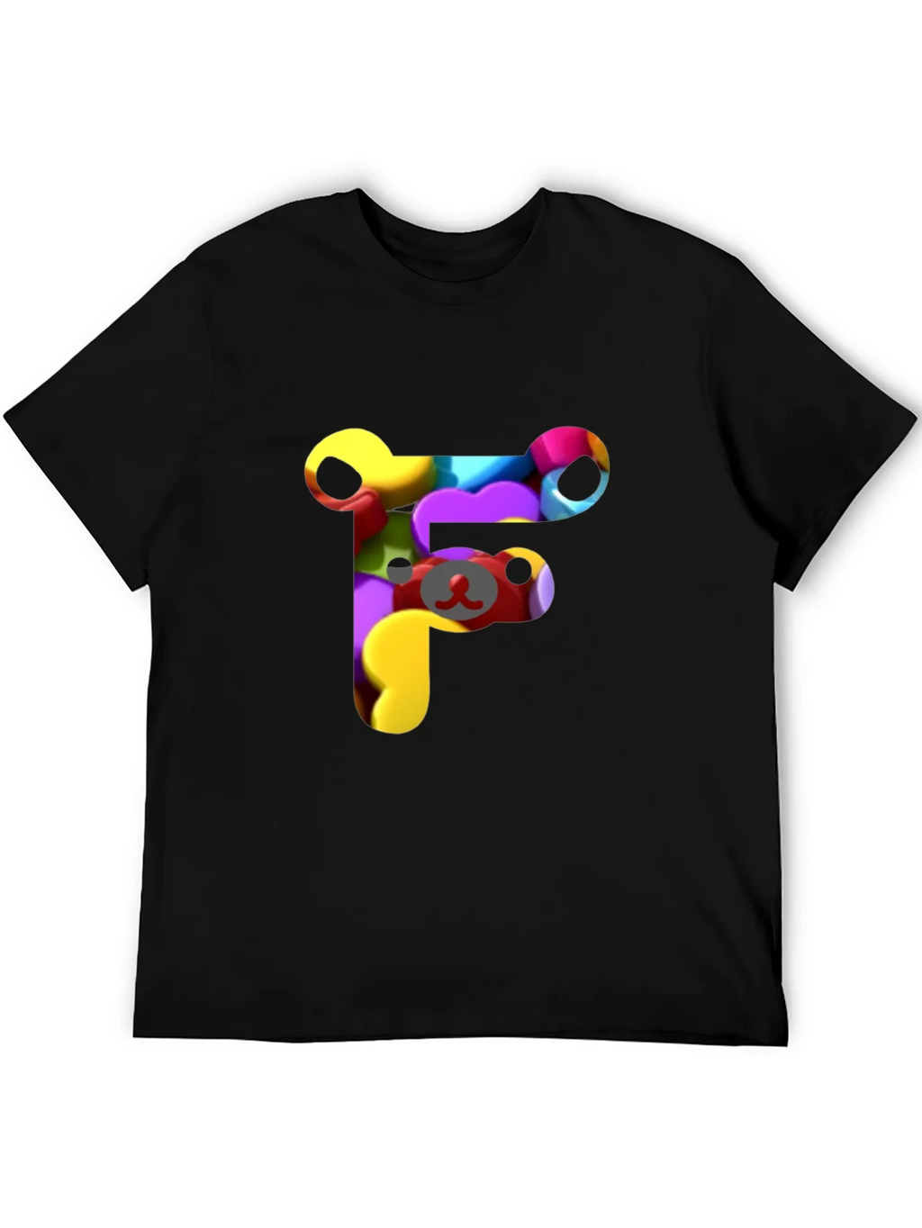 Colorful F Letter Bear T-Shirt product image 5
