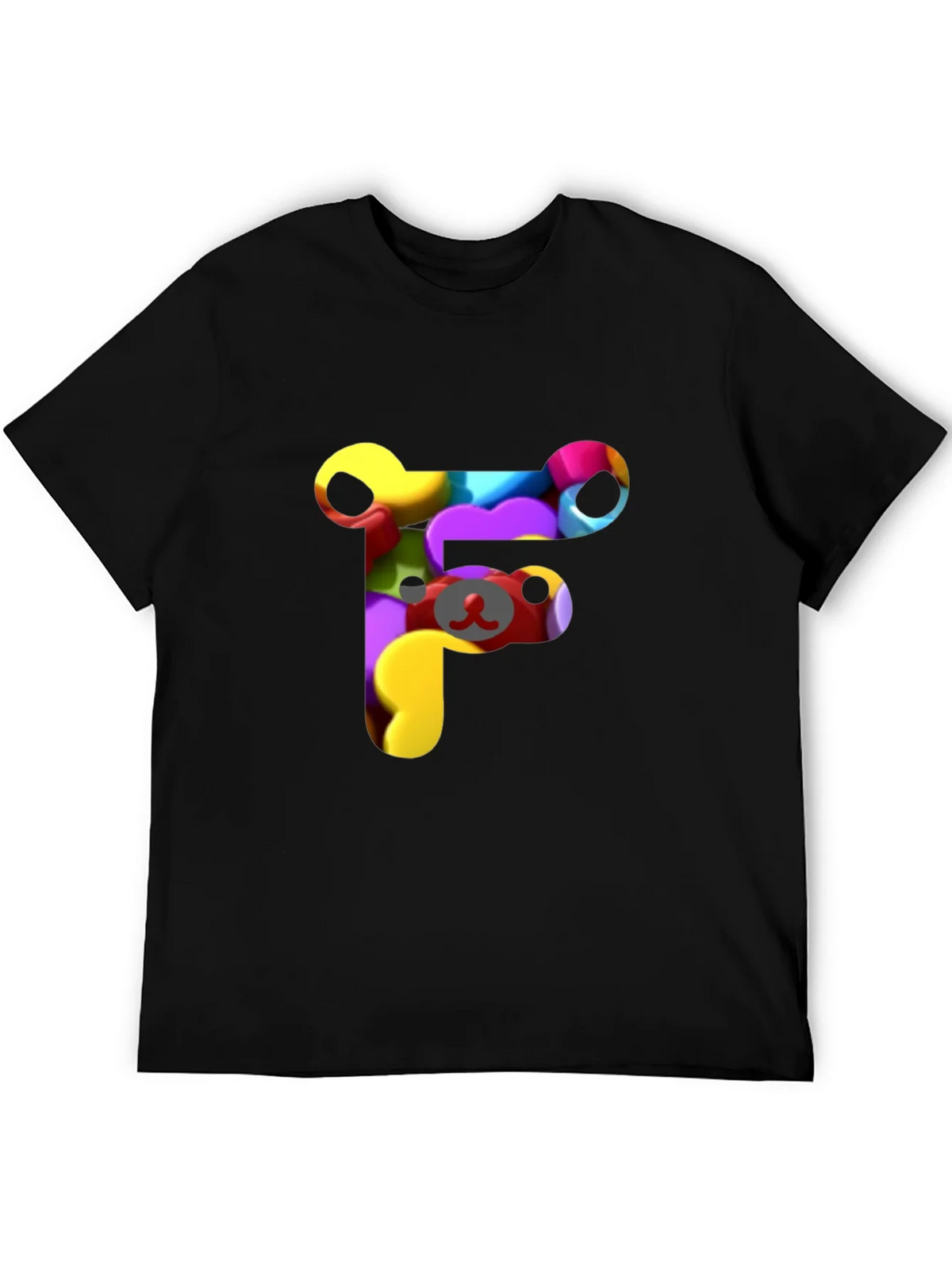 Colorful F Letter Bear T-Shirt product image 5