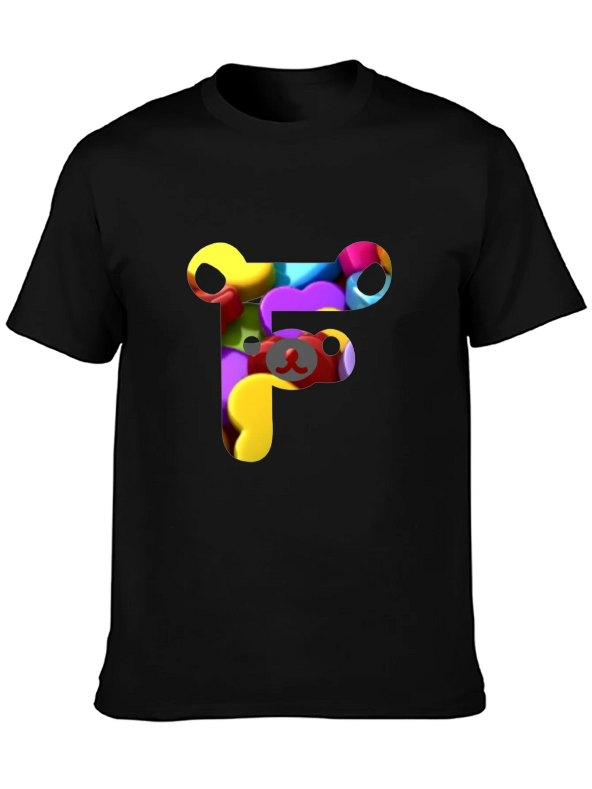 Colorful F Letter Bear T-Shirt product image 3