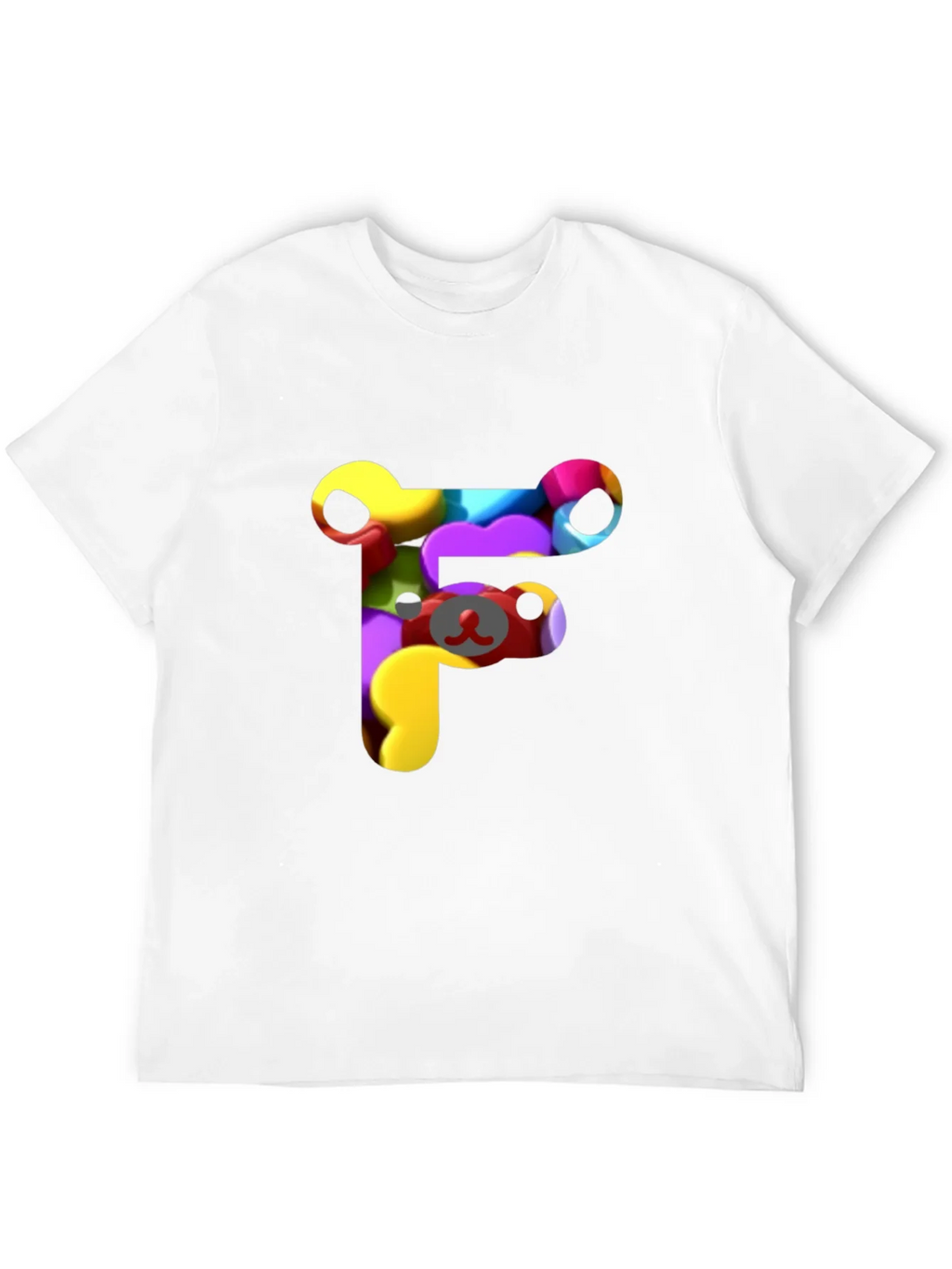 Colorful F Letter Bear T-Shirt product image 11