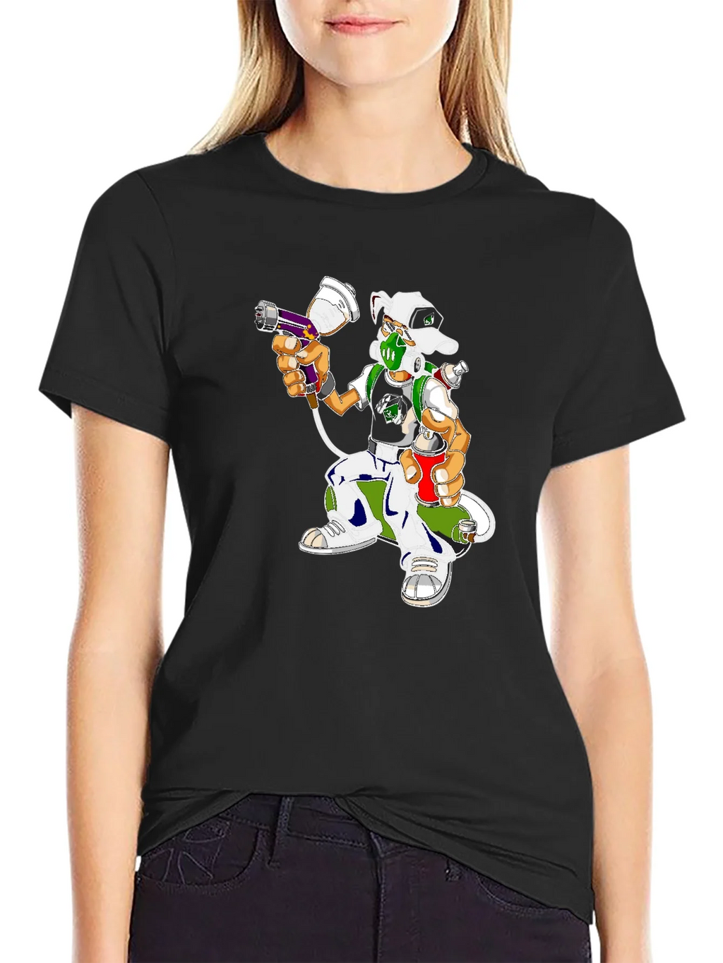 Urban Graffiti Artist Dog Graphic Tee product image 2