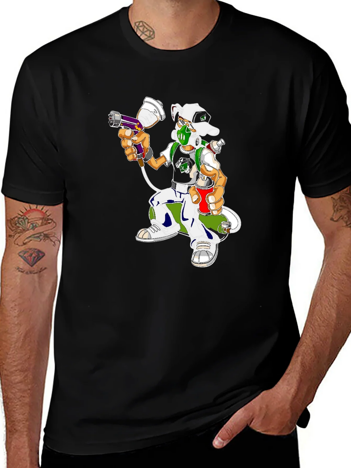 Urban Graffiti Artist Dog Graphic Tee product image 1