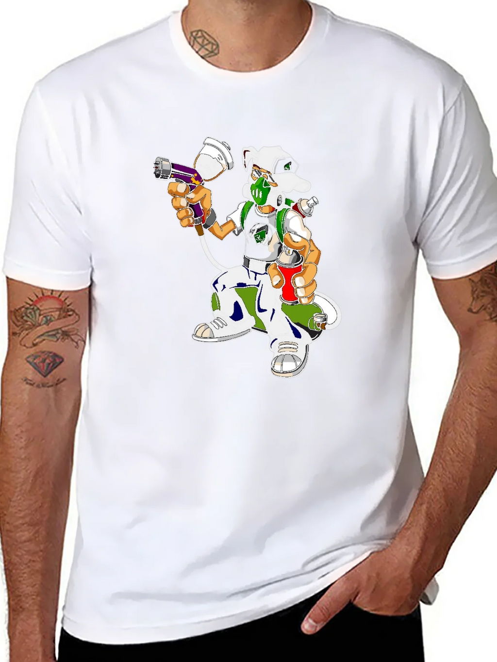 Urban Graffiti Artist Dog Graphic Tee product image 7