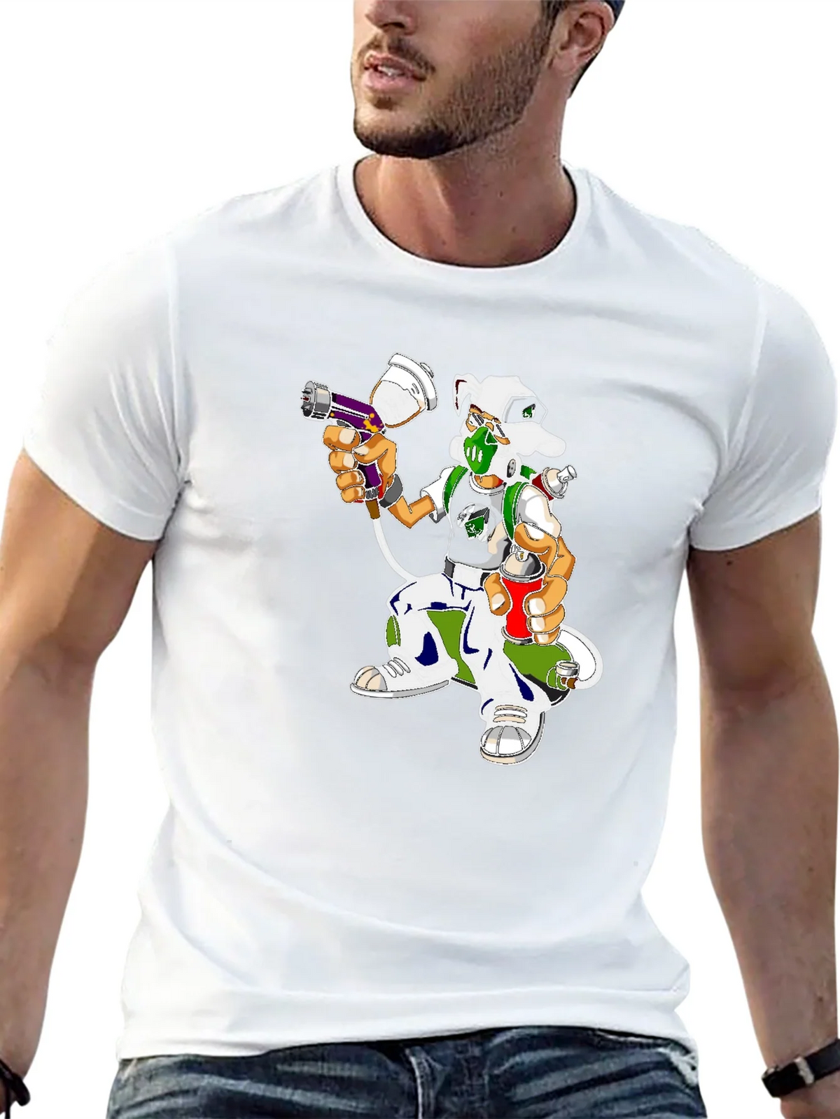 Urban Graffiti Artist Dog Graphic Tee product image 12