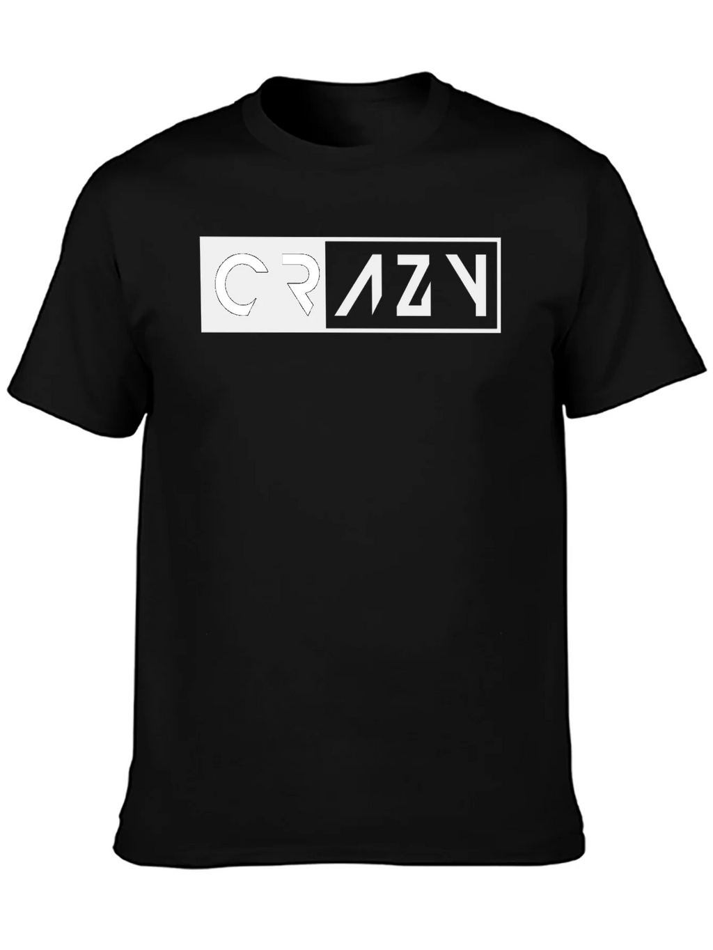 Crazy Graphic Tee - Black Short Sleeve Crew Neck Shirt product image 3