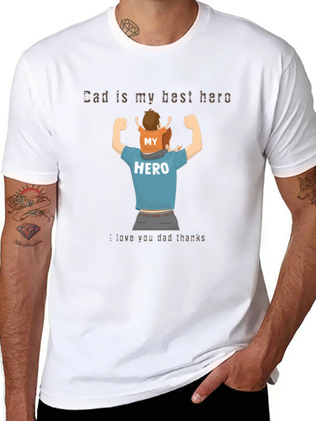 Dad is My Hero T-Shirt product image 7