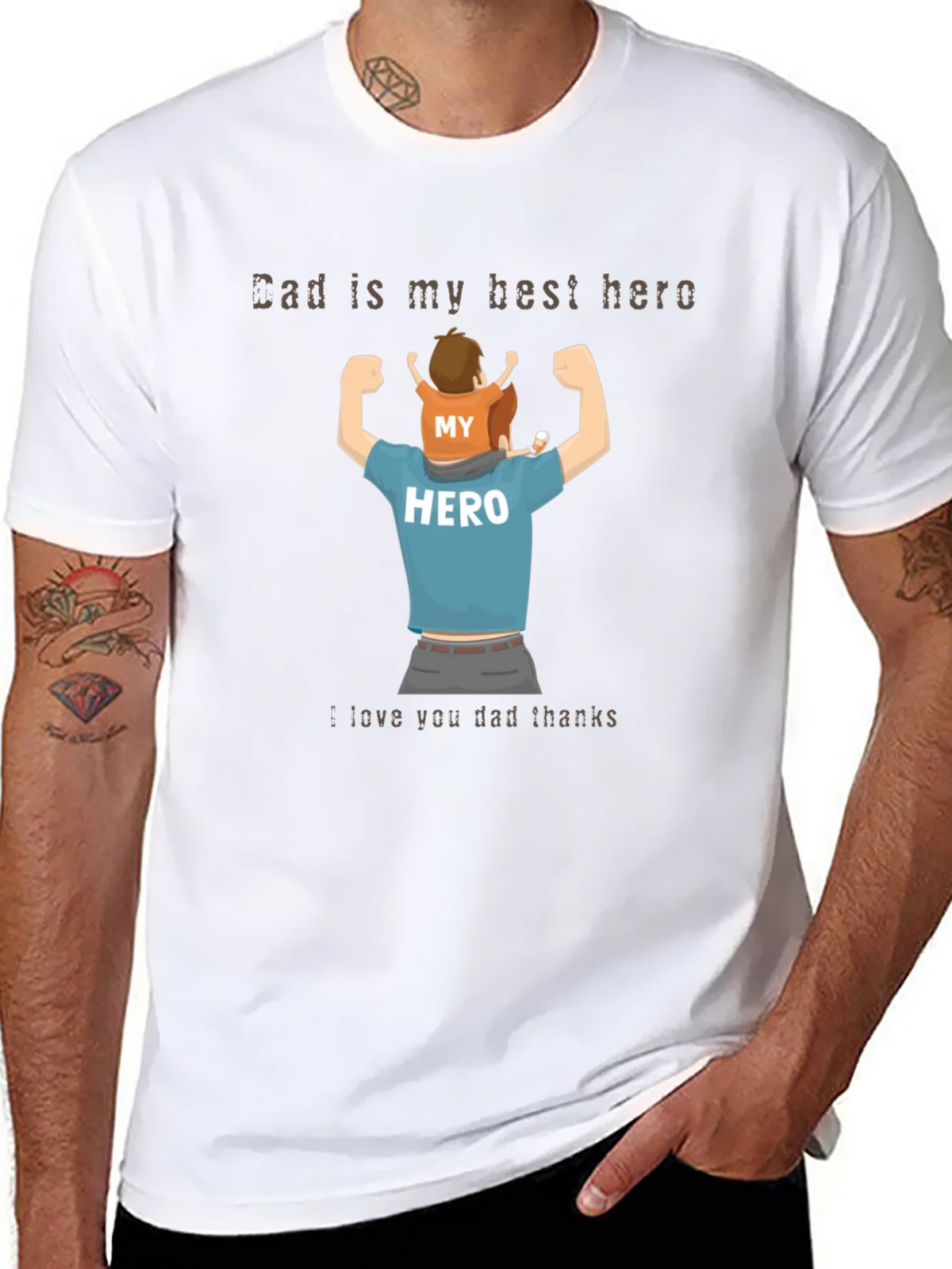 Dad is My Hero T-Shirt product image 7
