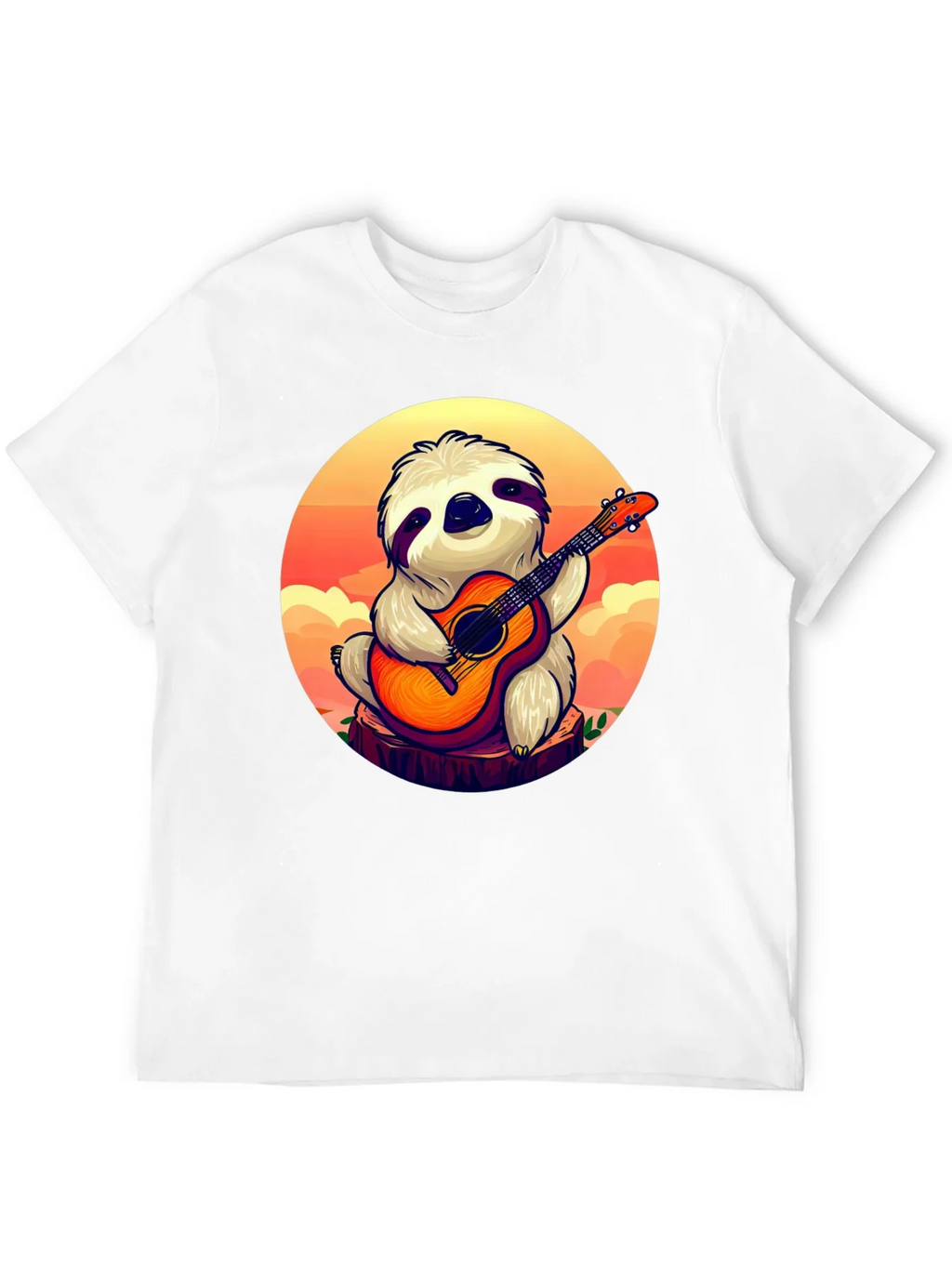 Sloth Guitar Player Graphic T-Shirt - Cute & Comfortable product image 11