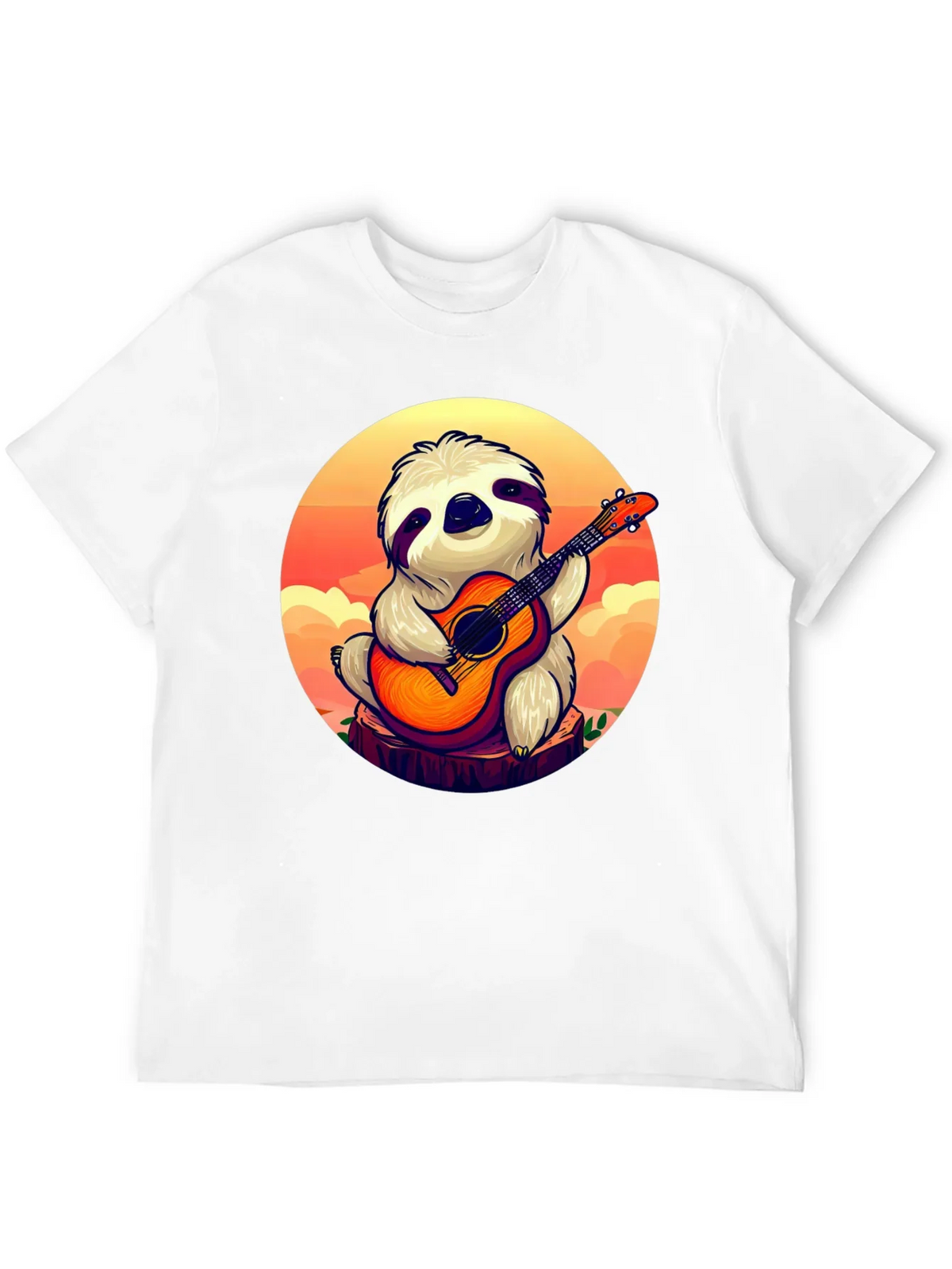 Sloth Guitar Player Graphic T-Shirt - Cute & Comfortable product image 11
