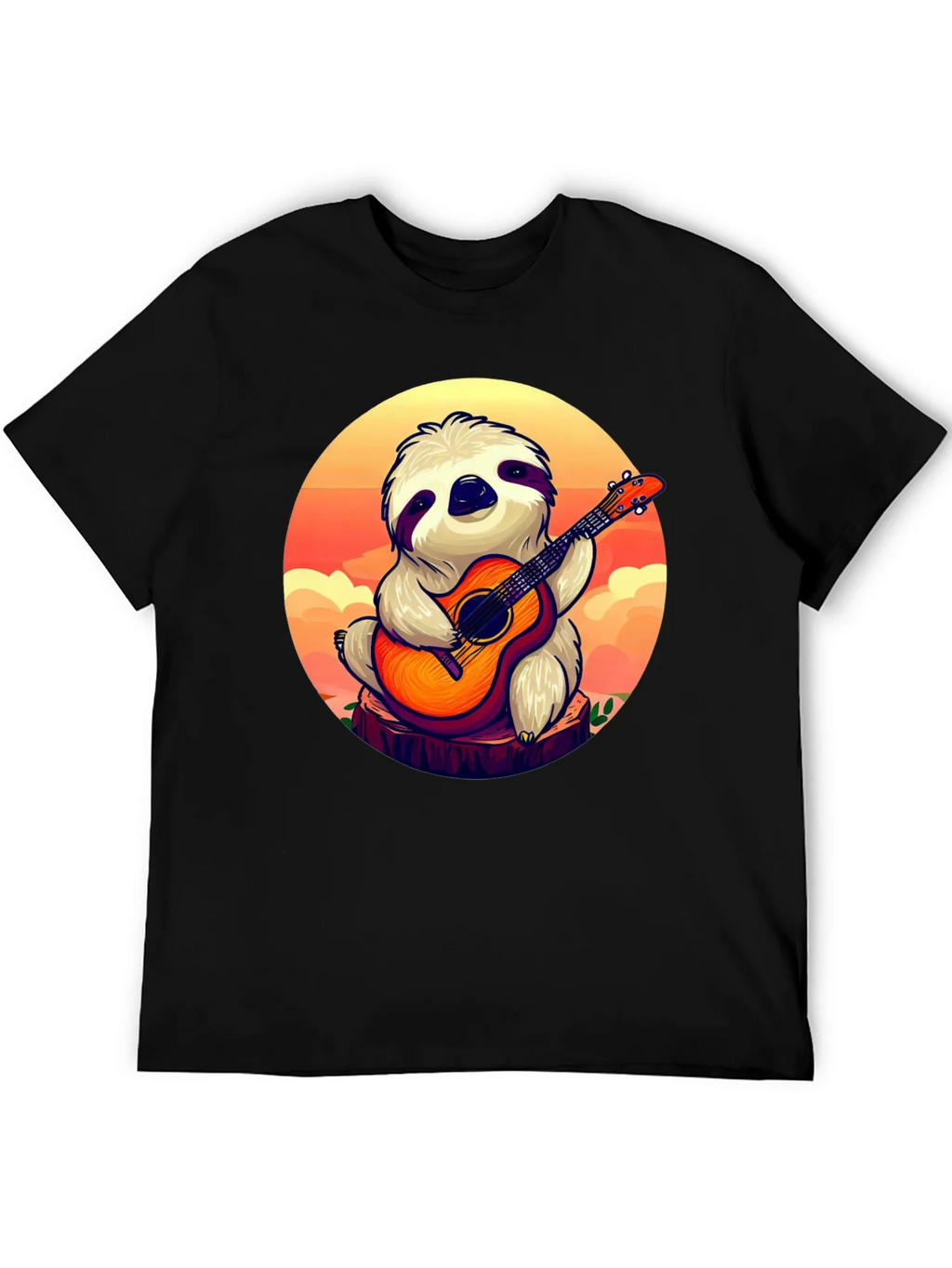 Sloth Guitar Player Graphic T-Shirt - Cute & Comfortable product image 5