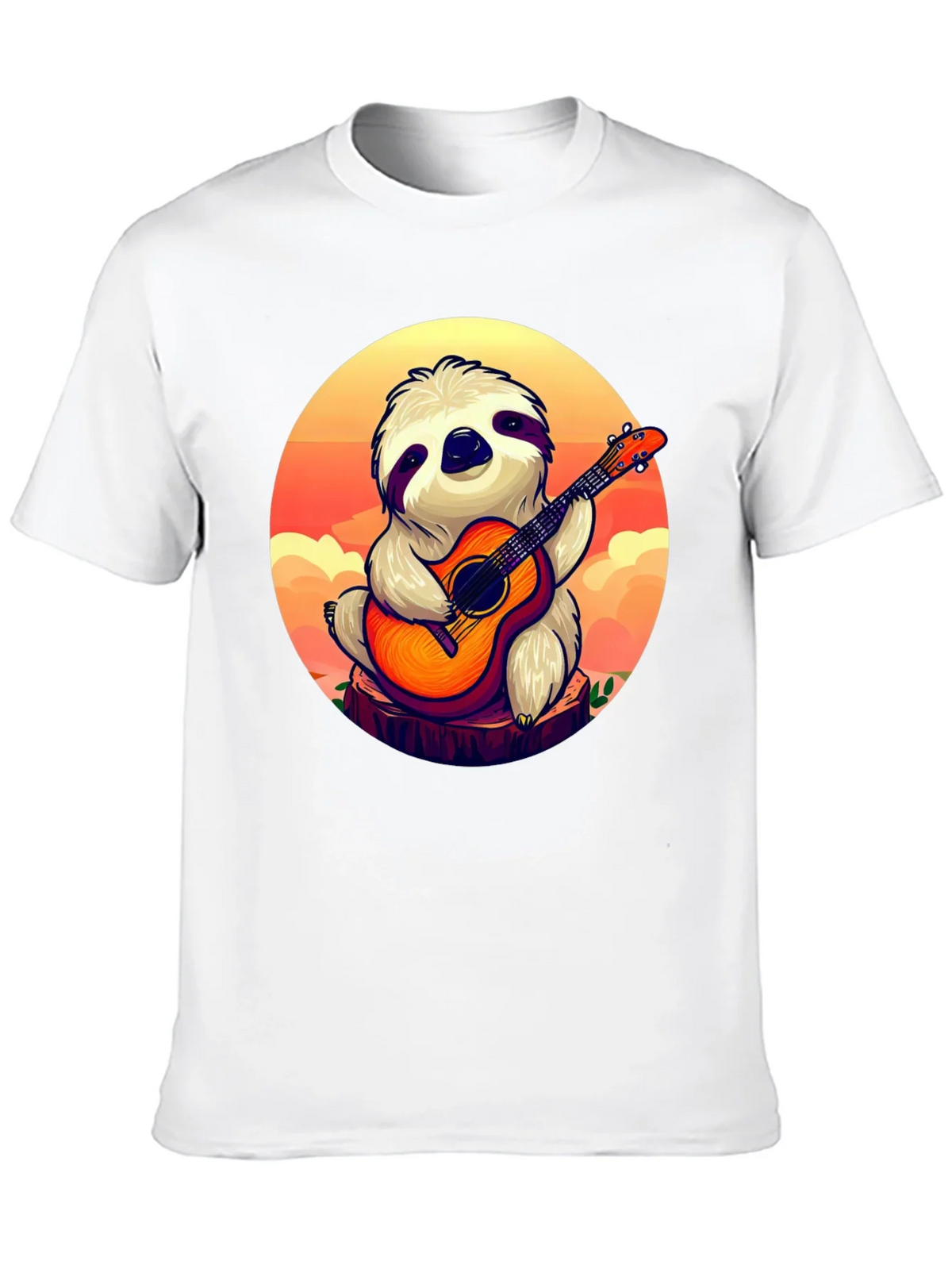 Sloth Guitar Player Graphic T-Shirt - Cute & Comfortable product image 9
