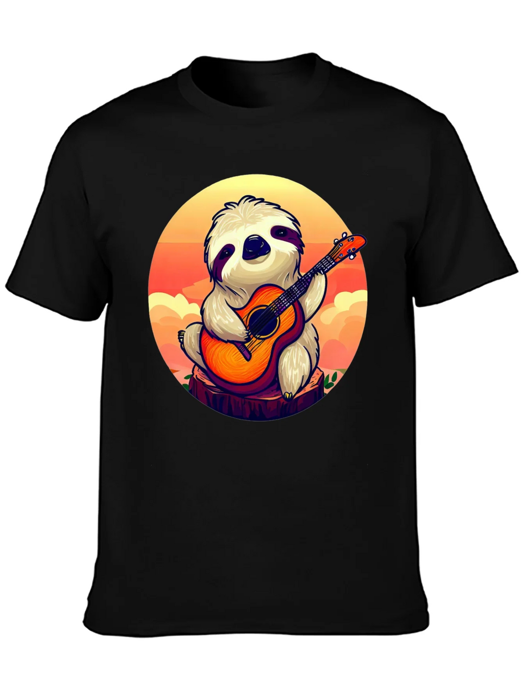 Sloth Guitar Player Graphic T-Shirt - Cute & Comfortable product image 3