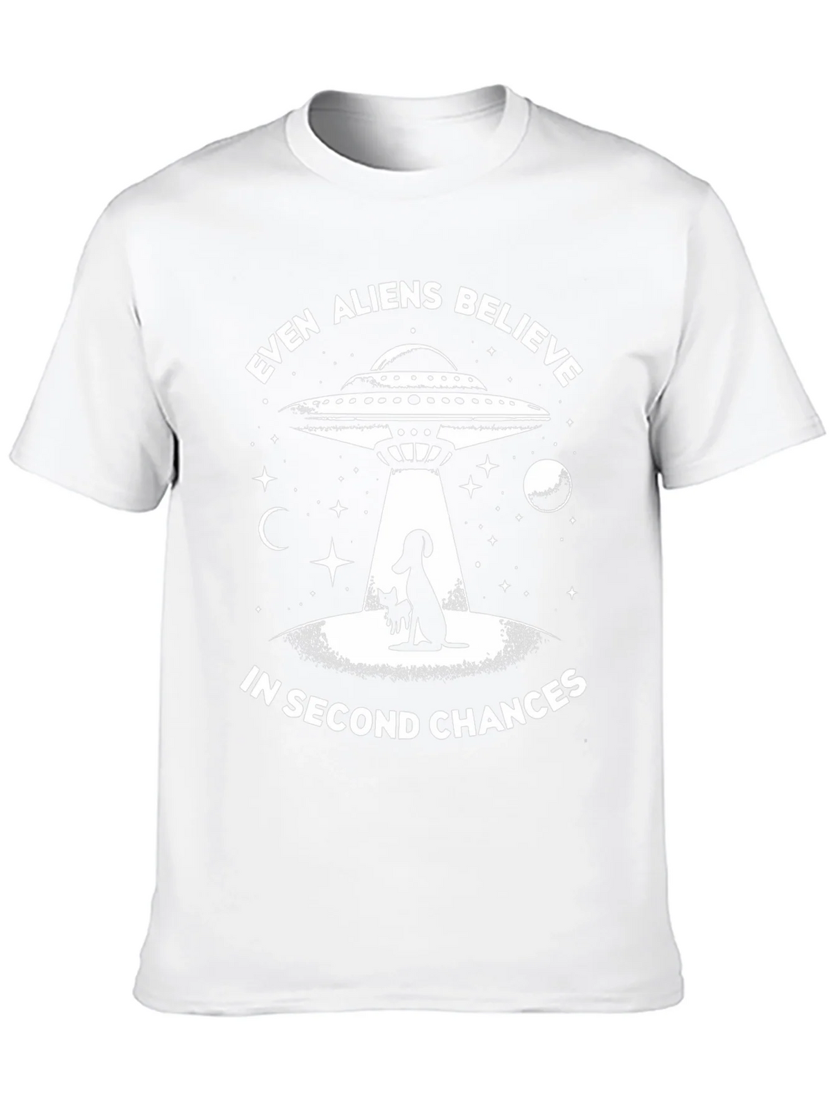 Even Aliens Believe Dog & Cat UFO Graphic T-Shirt product image 7